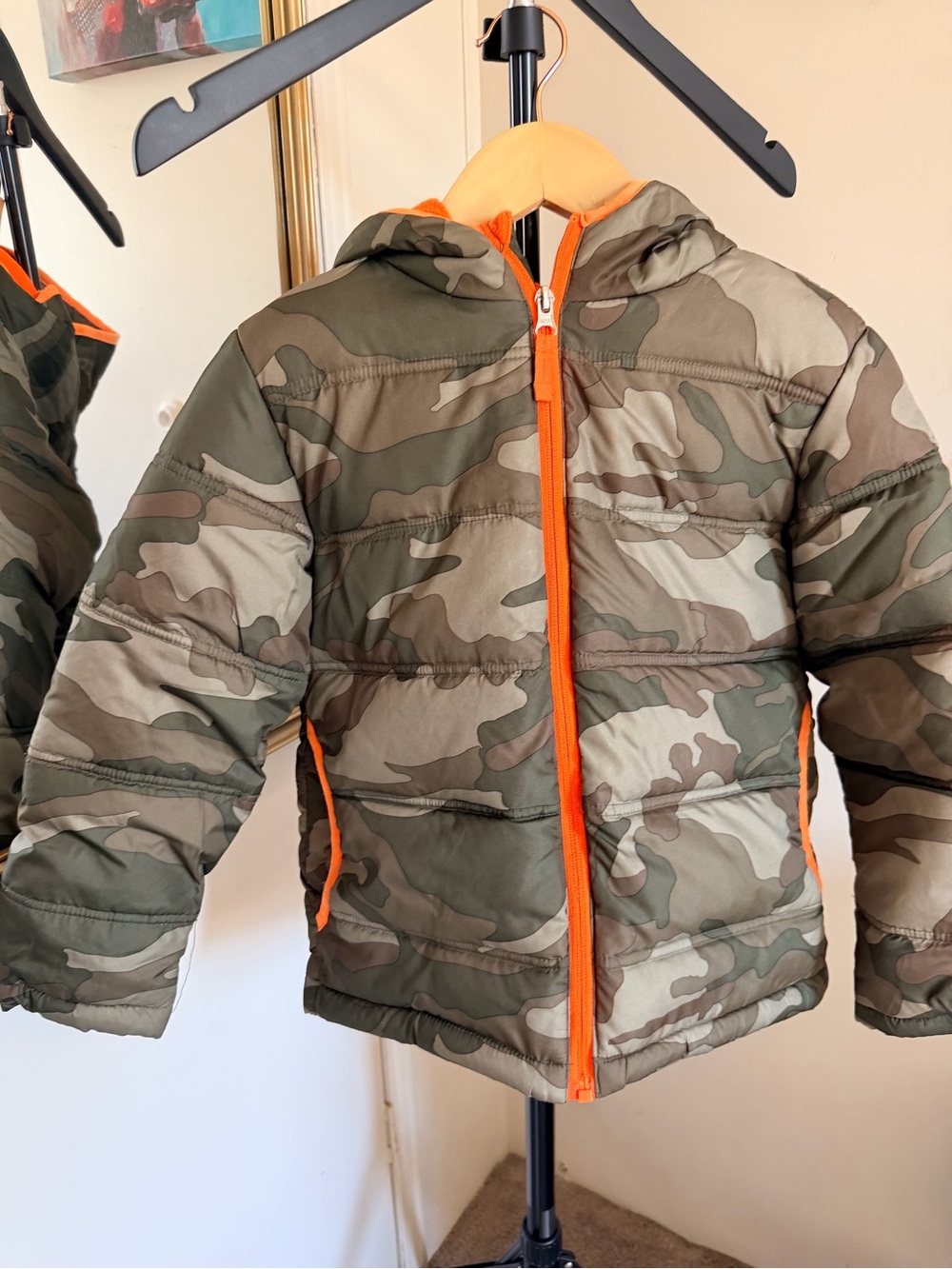 Faded Glory Boys Camo Puffer Jacket XS 4/5